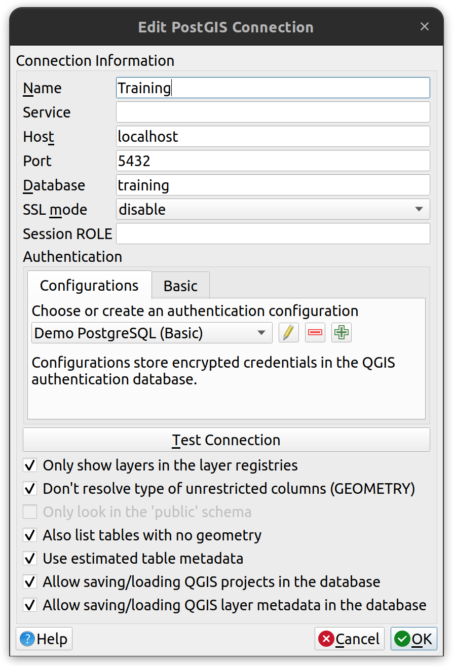 Connect to PostGIS from QGIS - Luna Geospatial