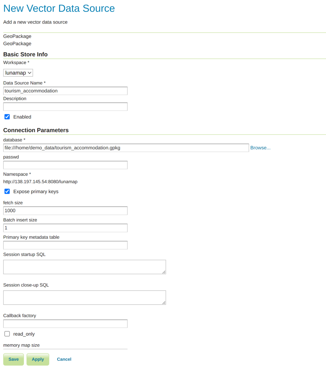 Publish Geopackage Layers in Geoserver - Luna Geospatial