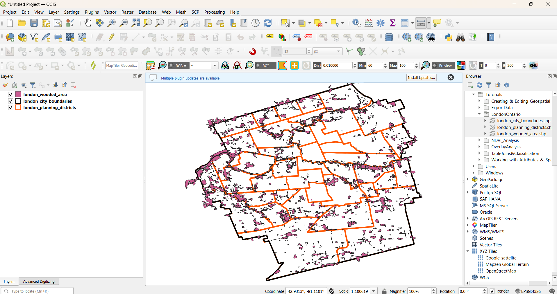 Interact with Geospatial Data in QGIS