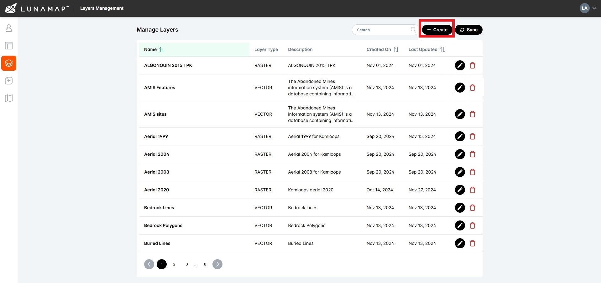 Publish Raster Layers in LunaMap